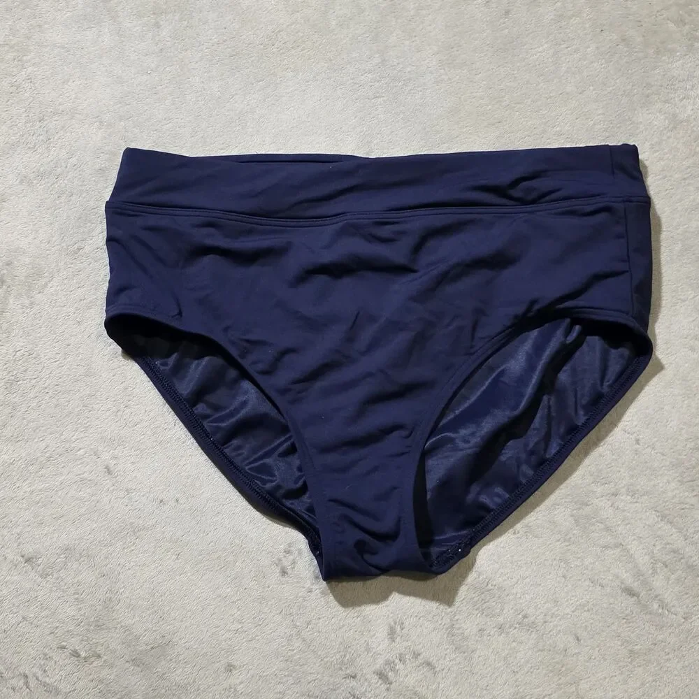 lands end Swimwear Bottom Tankini Blue Sz 10